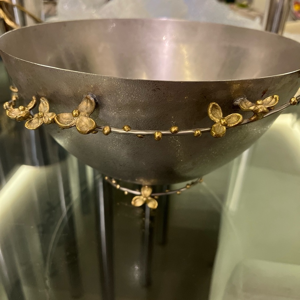 Michael Aram Orchid Silver And Gold Bowl Gingko